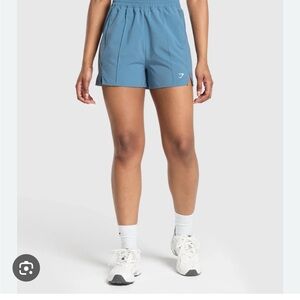 Gymshark Faded Blue Pin tuck Athletic Shorts